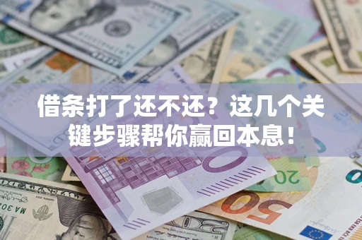 济南借条打了还不还？这几个关键步骤帮你赢回本息！