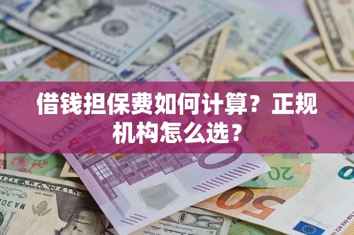 济南借钱担保费如何计算？正规机构怎么选？