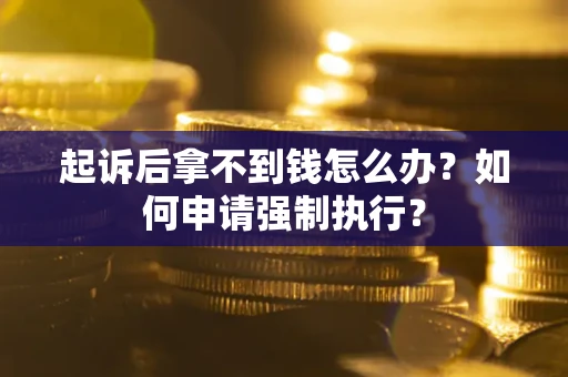 济南起诉后拿不到钱怎么办？如何申请强制执行？