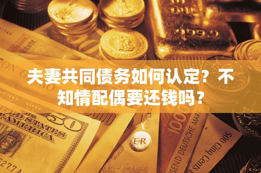 济南夫妻共同债务如何认定？不知情配偶要还钱吗？
