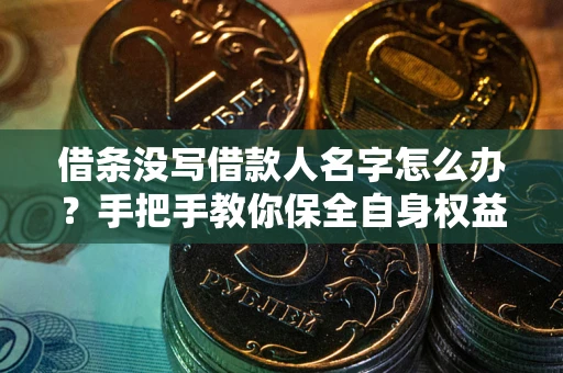 济南借条没写借款人名字怎么办？手把手教你保全自身权益